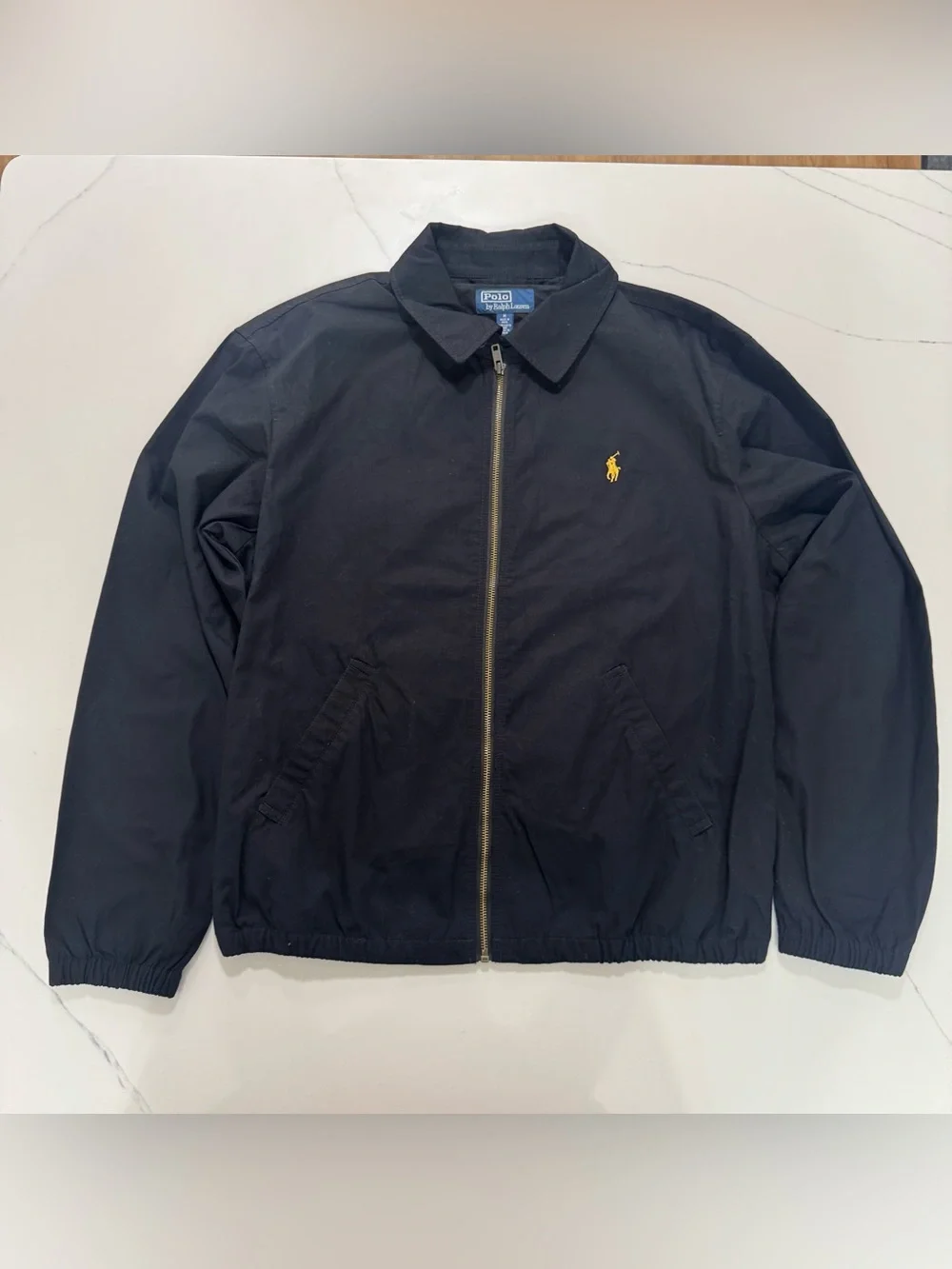 Polo Ralph Lauren Polo Match Jacket Mens M Horse Embroidered 1967 Spellout black